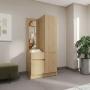 ARMARIO EXPANDIBLE KAIRI CON ESPEJO MARCA MADERKIT CON 1 CAJÓN Y 3 PUERTAS COLOR ROVERE