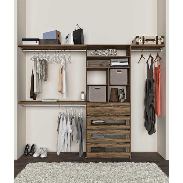 CLOSET 5 CAJONES DIAMANTE NOGAL BRITANICO