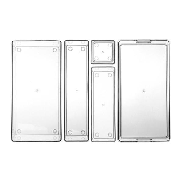 JUEGO 5 ORGANIZADORES TRANSPARENTES GRANDES