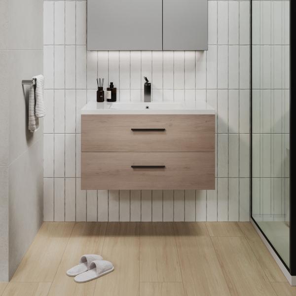 MUEBLE PARA BAÑO FLOTANTE BOLONIA DE 31" ANTIQUE MADERA CONTRACHAPADA CON CUBIERTA