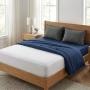 COMBO DICASA MATRIMONIAL PROTECTOR ULTRA + SABANAS SOFTY AZUL MARINO + ALMOHADA 2-PACK