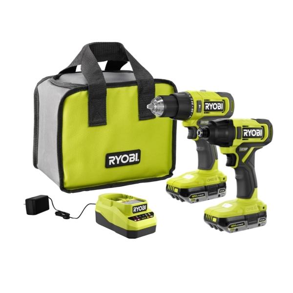 ONE+ 18V COMBO KIT ROTOMARTILLO 1/2" Y ATORNILLADOR DE IMPACTO 1/4" CON 2 BATERÍAS CON CARGADOR
