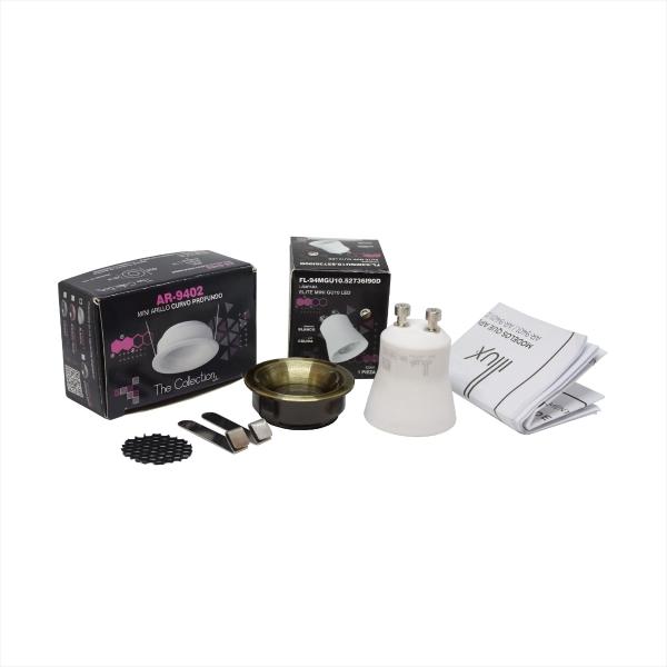 LÁMPARA DE TECHO EMPOTRABLE LED ATENUABLE REDONDA 3" 4.9 W LATÓN MATE