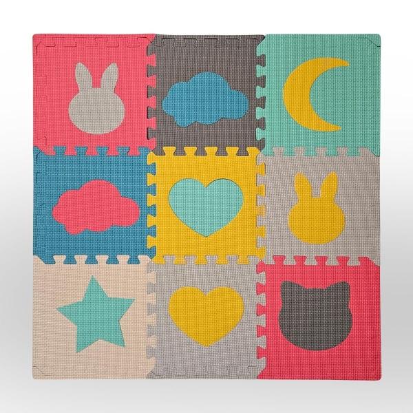 TAPETE INFANTIL SHAPES ARMABLE 100% EVA FOAMY 9 PIEZAS
