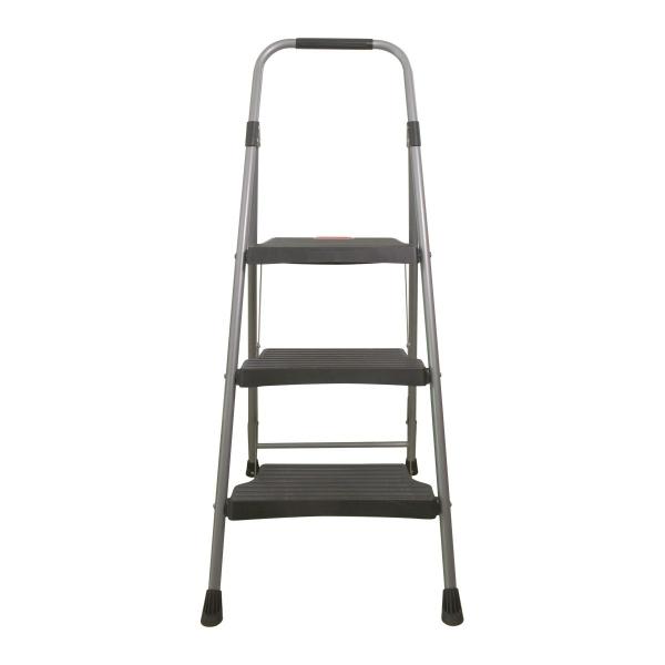 ESCALERITA DE ACERO 3 PELDAÑOS GRIS