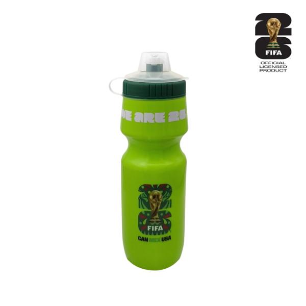BOTELLA DEPORTIVA EXPRIMIBLE MX VERDE CON LICENCIA OFICIAL DE LA COPA MUNDIAL DE LA FIFA 2026