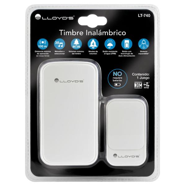 TIMBRE INALÁMBRICO 100 METROS Y 38 MELODÍAS