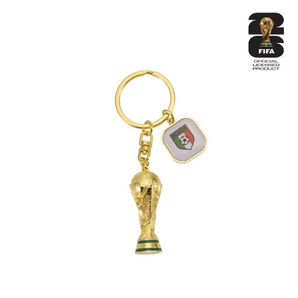 LLAVERO TROFEO 3D CON BANDERA DE MÉXICO CON LICENCIA OFICIAL DE LA COPA MUNDIAL DE LA FIFA 2026
