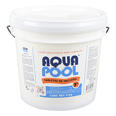 aqua pool tabletas de cloro 3 pulgadas 4 kilogramos aqua pool