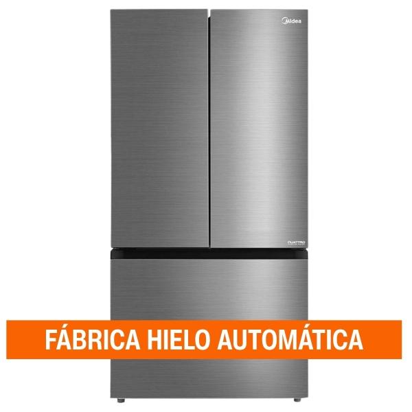 REFRIGERADOR MIDEA FRENCH DOOR 23 PIES COLOR BRU STEEL