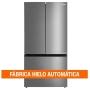 REFRIGERADOR MIDEA FRENCH DOOR 23 PIES COLOR BRU STEEL