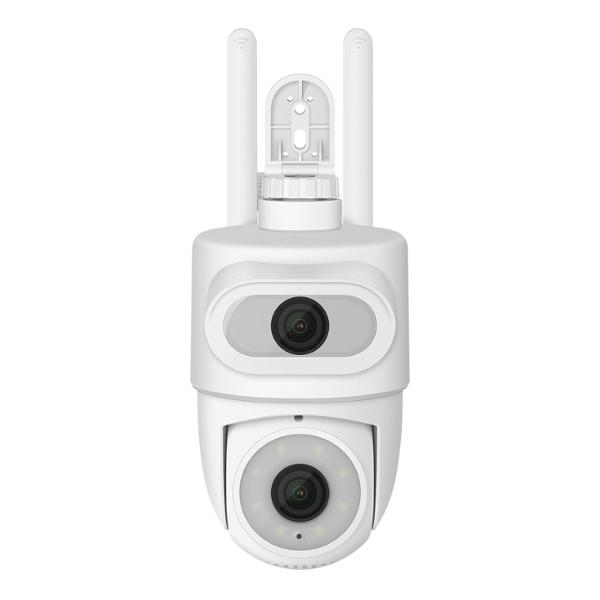 CÁMARA DE SEGURIDAD WIFI PARA EXTERIOR CON DETECCIÓN Y SEGUIMIENTO DE MOVIMIENTO DE DOBLE LENTE 2 MP