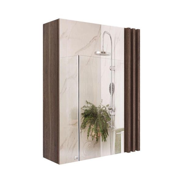 BOTIQUÍN DE BAÑO CON ESPEJO MADERKIT CON DETALLES ALISTONADOS COLOR MILAN