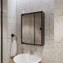 BOTIQUÍN DE BAÑO CON ESPEJO MADERKIT COLOR COÑAG