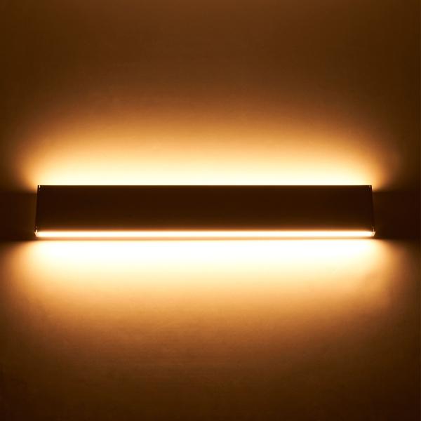 LÁMPARA LED DE MURO DUPLO 25W NEGRO LUZ CÁLIDA 2700K