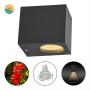 LÁMPARA LED DE MURO EXTERIOR NEGRO ÁNGULO AJUSTABLE 7W LUZ CÁLIDA 2700K IP65