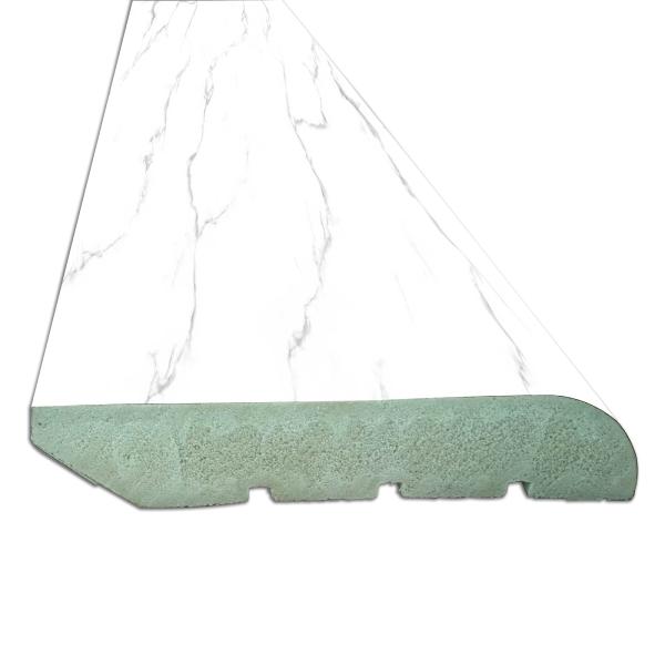 ZOCLO VINÍLICO COMPUESTO VEGAS 6X240 CM BLANCO TIPO MARMOL