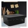 CAJA DE PLÁSTICO PARIS 11L CON TAPA, COLOR NEGRO