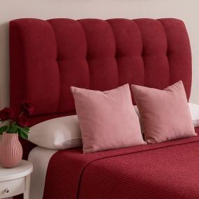 CABECERA QUEEN SIZE DICASA NUBE COLOR ROJO + BOX + COLCHÓN RESTONIC ROLL