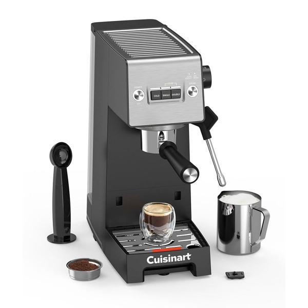 MAQUINA DE ESPRESSO SLIM CUISINART NEGRO/ACERO INOX