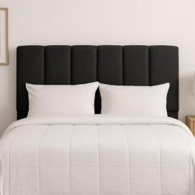 CABECERA KING SIZE DICASA KAMI NEGRO + BASE CAMA SLIM