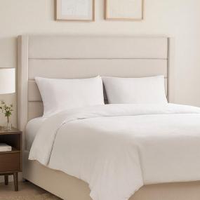 CABECERA KING SIZE DICASA LUGO CREMA + BASE CAMA SLIM