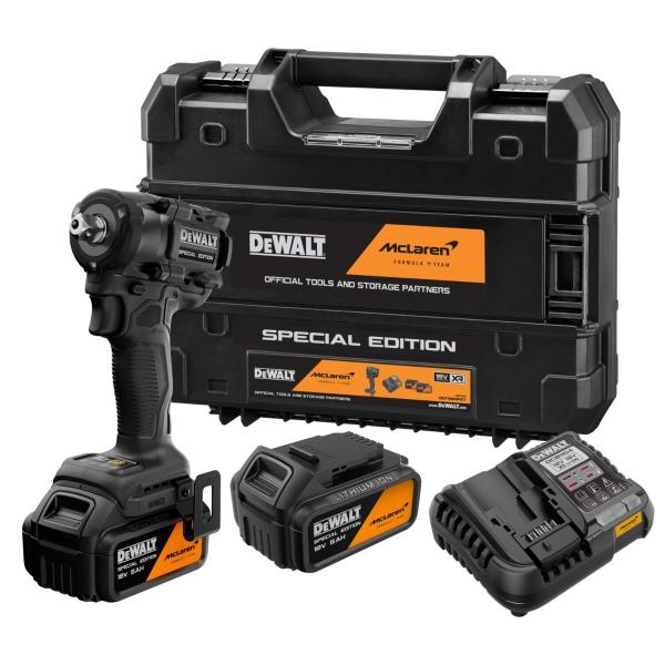 KIT MCLAREN LLAVE DE IMPACTO 1/2" COMPACTA, 2 BATERÍAS, CARGADOR Y CAJA TSTACK