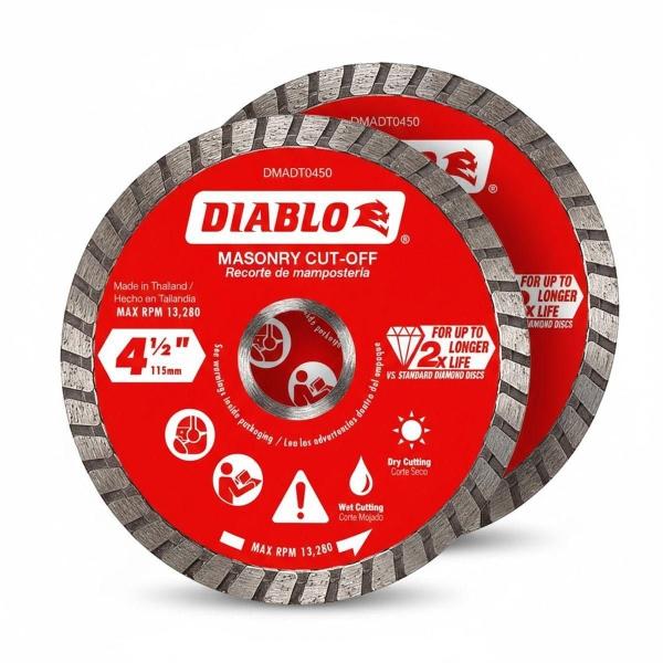 DISCO DIAMANTADO PARA CONCRETO ESMERILADORA 4 1/2" TURBO