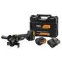 KIT MCLAREN ESMERILADORA ANGULAR 4 1/2", 2 BATERÍAS, CARGADOR Y CAJA TSTACK