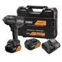 KIT MCLAREN LLAVE DE IMPACTO 1/2" ALTO TORQUE, 2 BATERÍAS, CARGADOR Y CAJA TSTACK