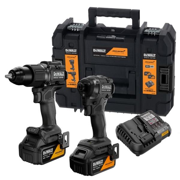 COMBO MCLAREN ATORNILLADOR DE IMPACTO, ROTOMARTILLO, 2 BATERÍAS, CARGADOR Y CAJA TSTACK