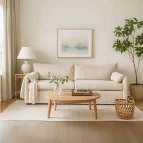 SOFA DE 3 PLAZAS COSMO - COLOR MARFIL