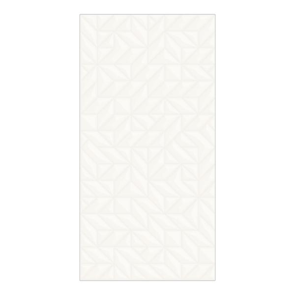 MURO CERÁMICO KIRIGAMI 31 X 61 CM BLANCO TIPO MÁRMOL CAJA CON 1.89 M2