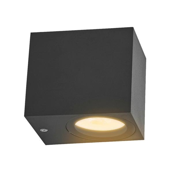 LÁMPARA LED DE MURO EXTERIOR NEGRO 6W LUZ CÁLIDA 2400K IP65