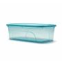 CAJA ZAPATERA DE PLÁSTICO AQUA CON GLITTER