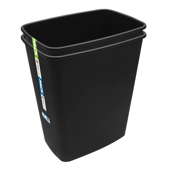 2 PACK BOTE PAPELERO 40L NEGRO