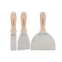 KIT DE ESPÁTULAS PARA RESANADO CON MANGO DE MADERA 3 PIEZAS