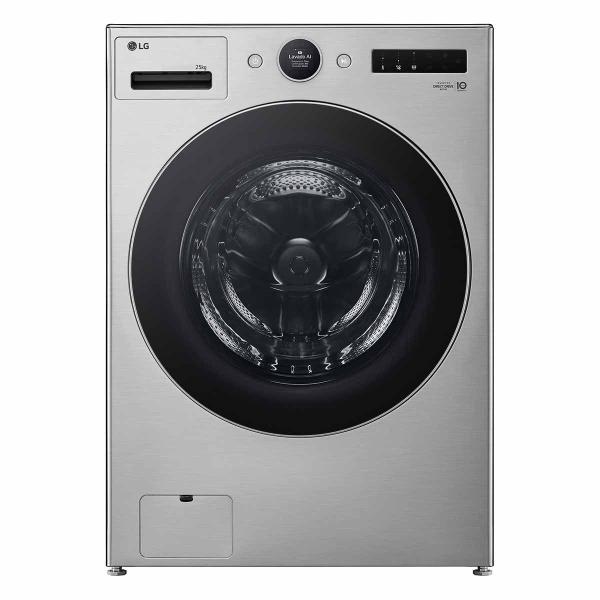 LAVADORA CARGA FRONTAL 25 KG AI DD ACERO INOX / NEGRO