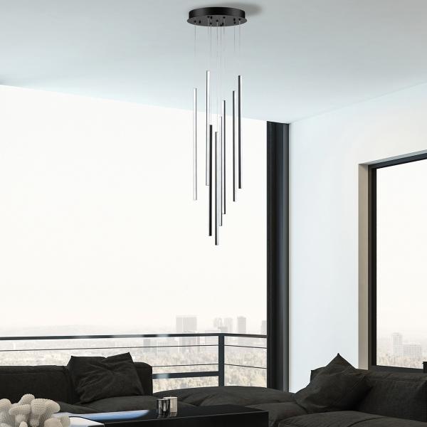 LÁMPARA COLGANTE DE NUBE LED NEGRO