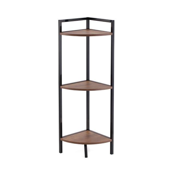 ORGANIZADOR ESQUINERO PARA BAÑO 3 NIVELES NEGRO 80 CM