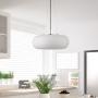 LÁMPARA COLGANTE LED PANTALLA CIRCULAR DE VIDRIO ORO BRILLANTE