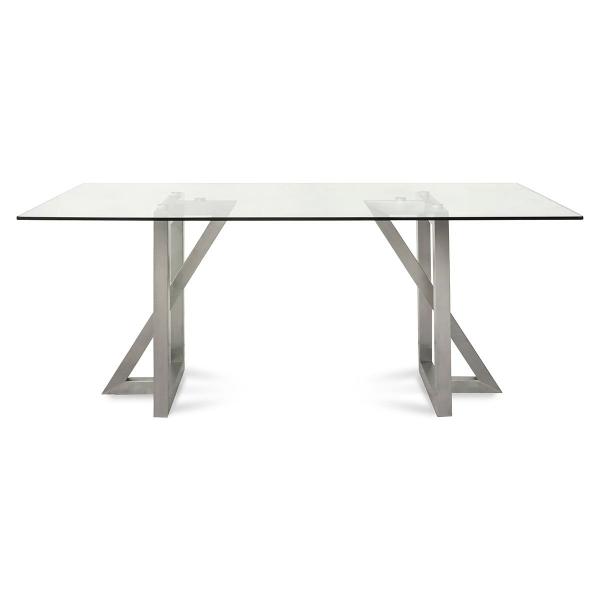 MESA DE COMEDOR PARA 6 PLATEADA RIVA