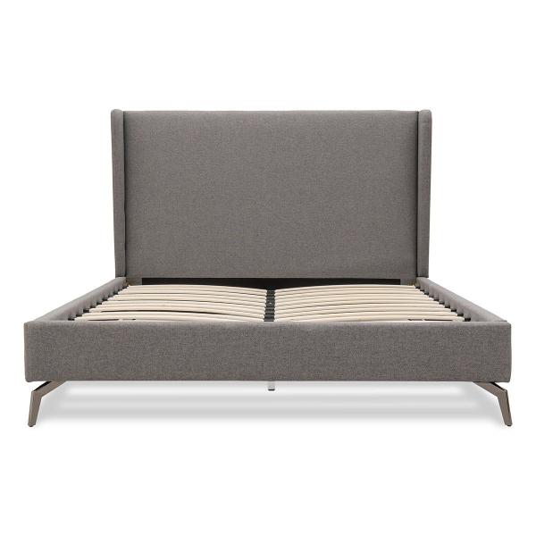 CAMA QUEEN TELA GRIS CLARO RIUK
