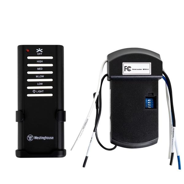CONTROL REMOTO PARA VENTILADOR DE TECHO CON ATENUADOR DE LUZ NEGRO