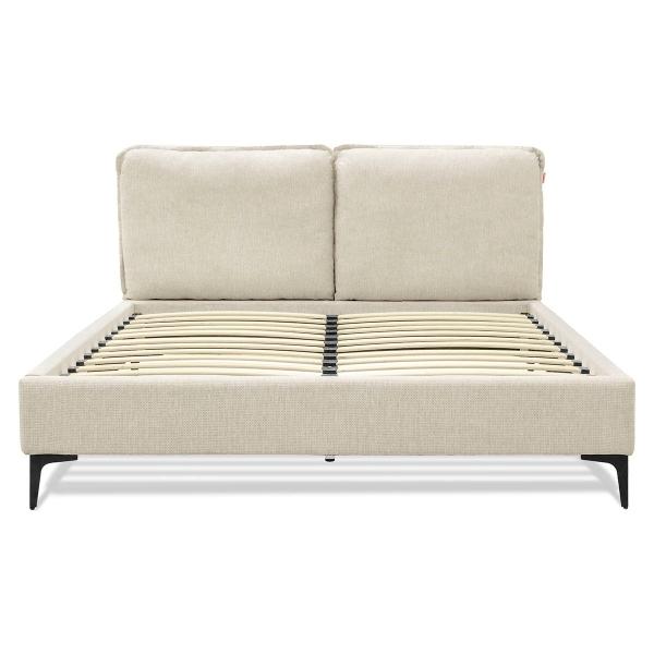 CAMA QUEEN TELA TAUPE DAZA