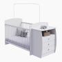 Cuna Cajonera Madik Blanca con soporte para tela mosquitera