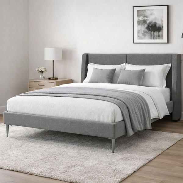 CABECERA INDIVIDUAL DICASA MILAN GRIS OSCURO + BASE SLIM