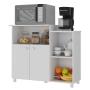 Mueble Cocina Madik con puertas y estantes color blanco