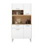 Mueble Para Cocina Madik Compacta Color Almendra/blanco