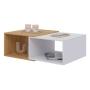 Mesa Centro Madik Moderno combinado blanco/almendra